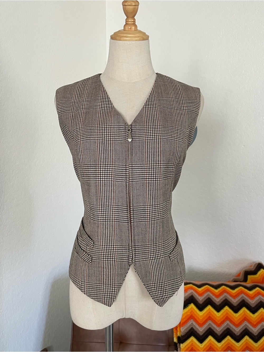 Alanni by Donny Brook Plaid Wool Zip Vest